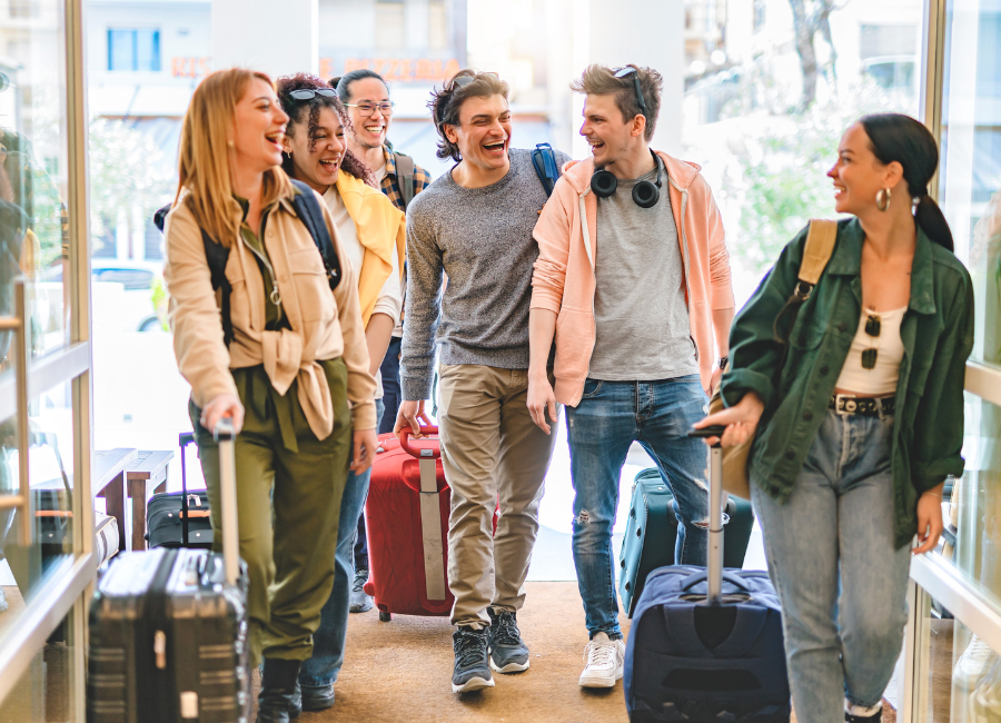 a student group on a tour