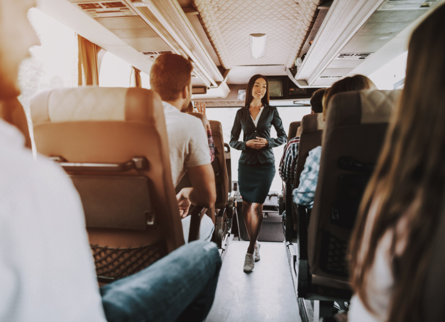 passengers in a bus